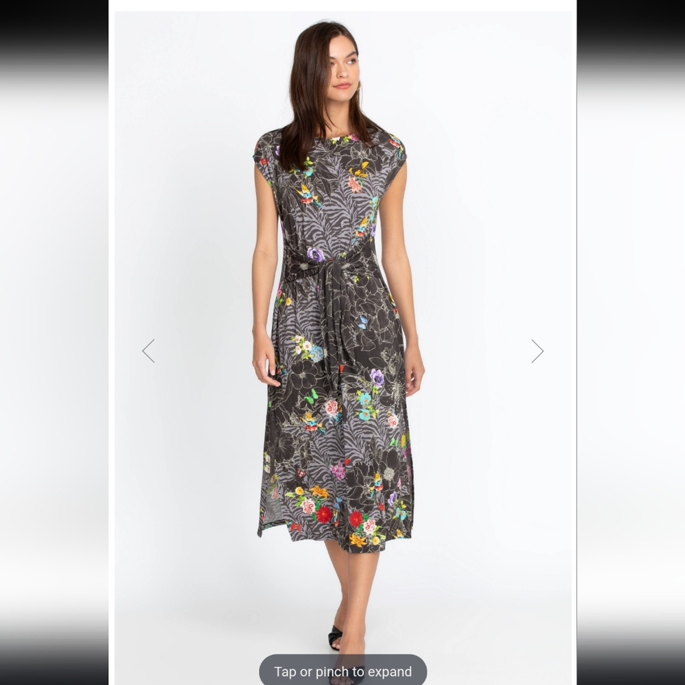 Johnny Was ZIPPY TIE FRONT KNIT DRESS